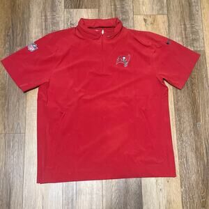 Tampa Bay Buccaneers Nike NFL On Field Pullover Mens Red XL Football Hide A Hood